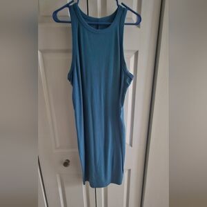 Torrid Blue Sleeveless Ribbed Bodycon Dress